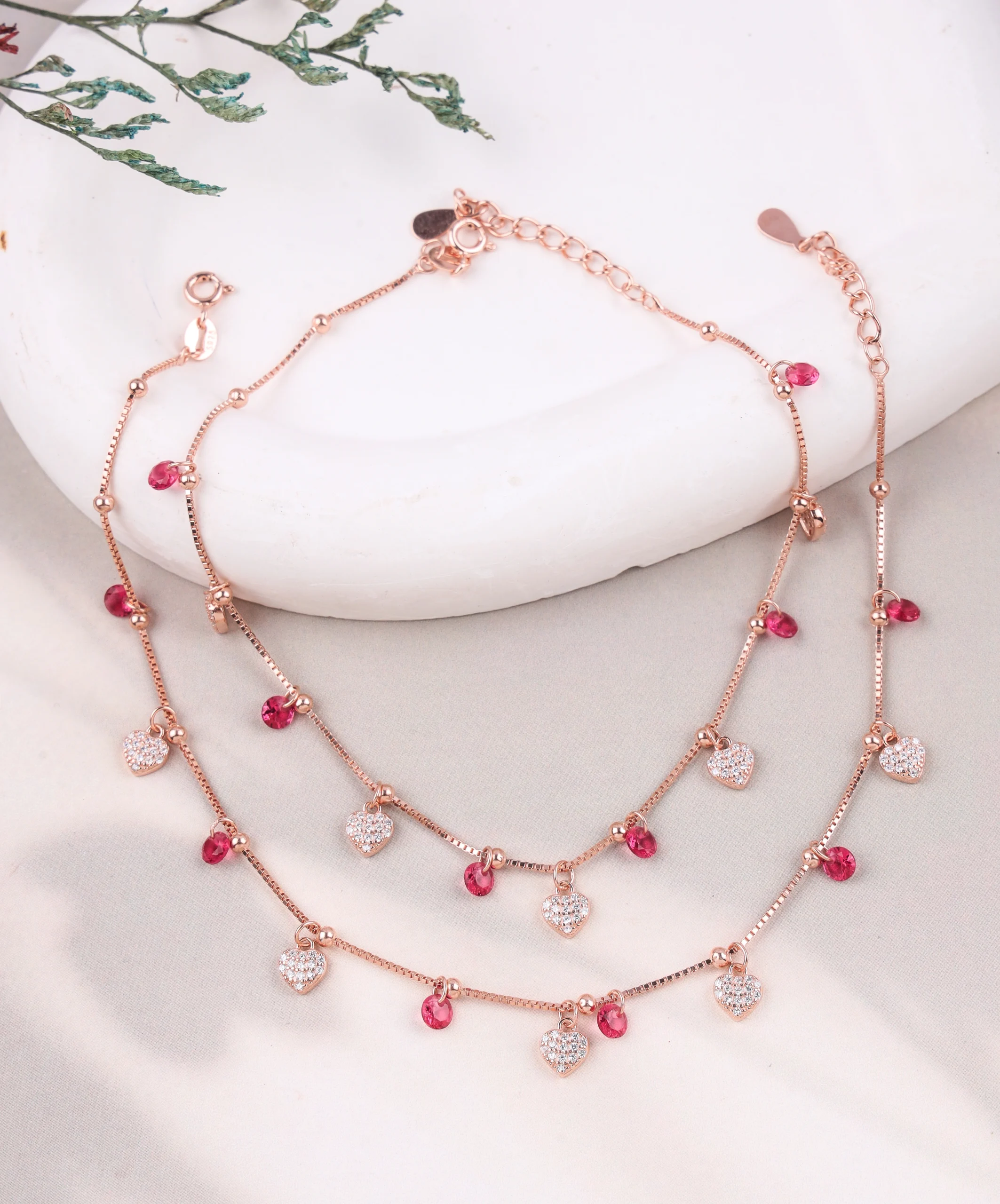 Red Bell Charm anklet
