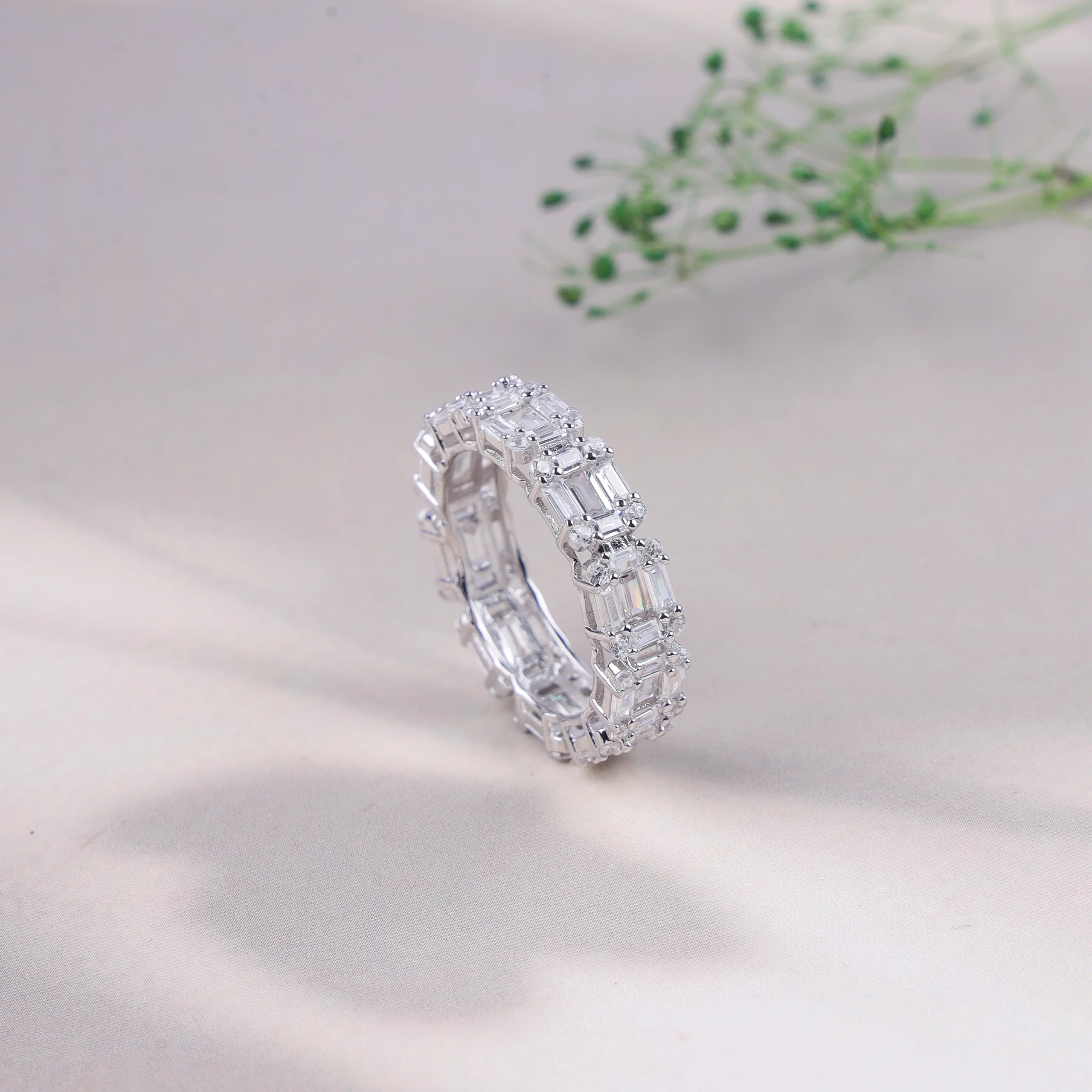 The Ice Cascade Eternity Ring (Silver)