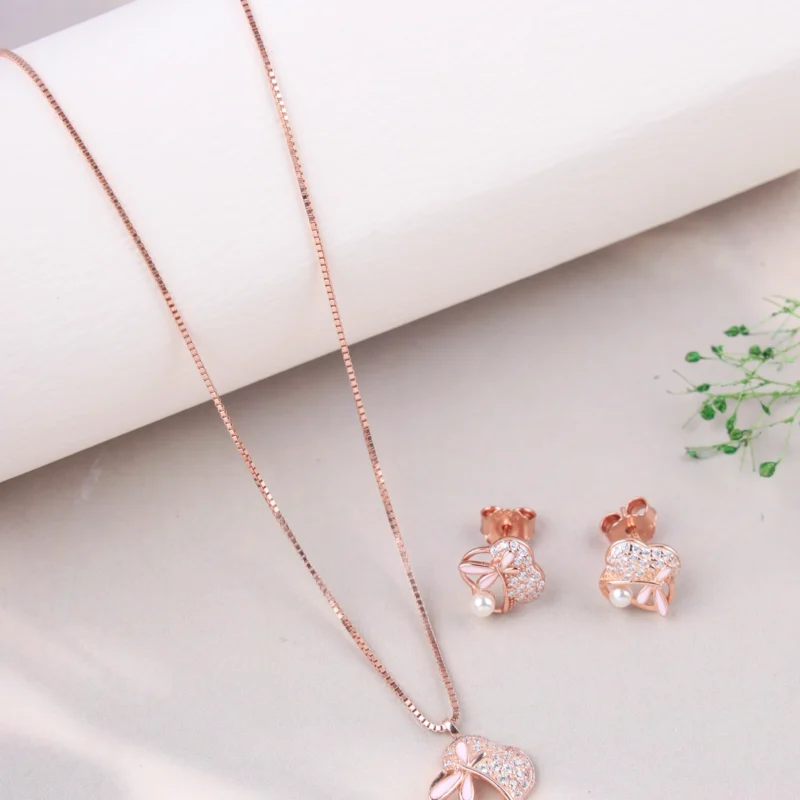 Petal & Pearl Set (Rose Gold)