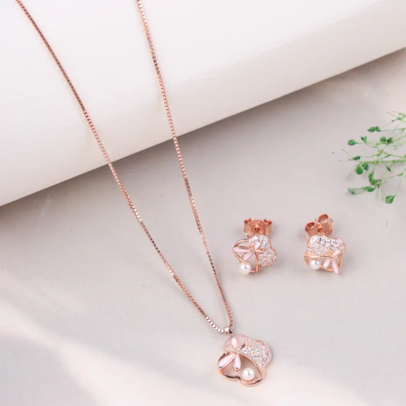 Petal & Pearl Set (Rose Gold)