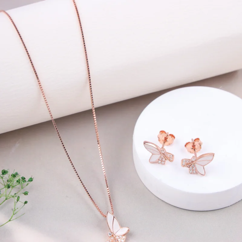Butterfly Garden Shells Set (Rose Gold)