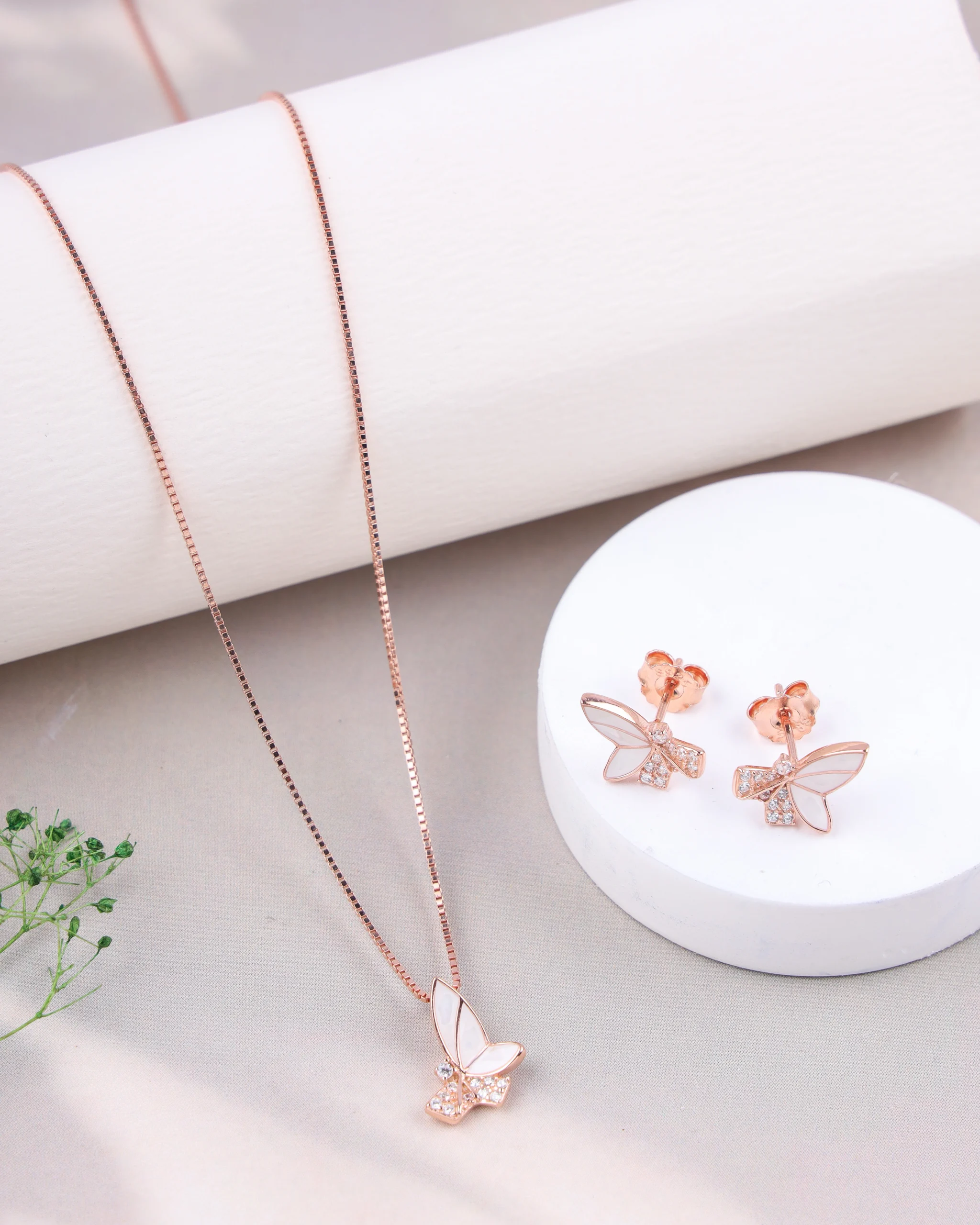 Butterfly Garden Shells Set (Rose Gold)
