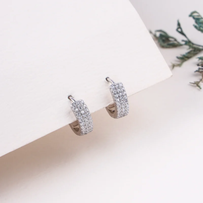 Dazzle Double Hoops (Silver)