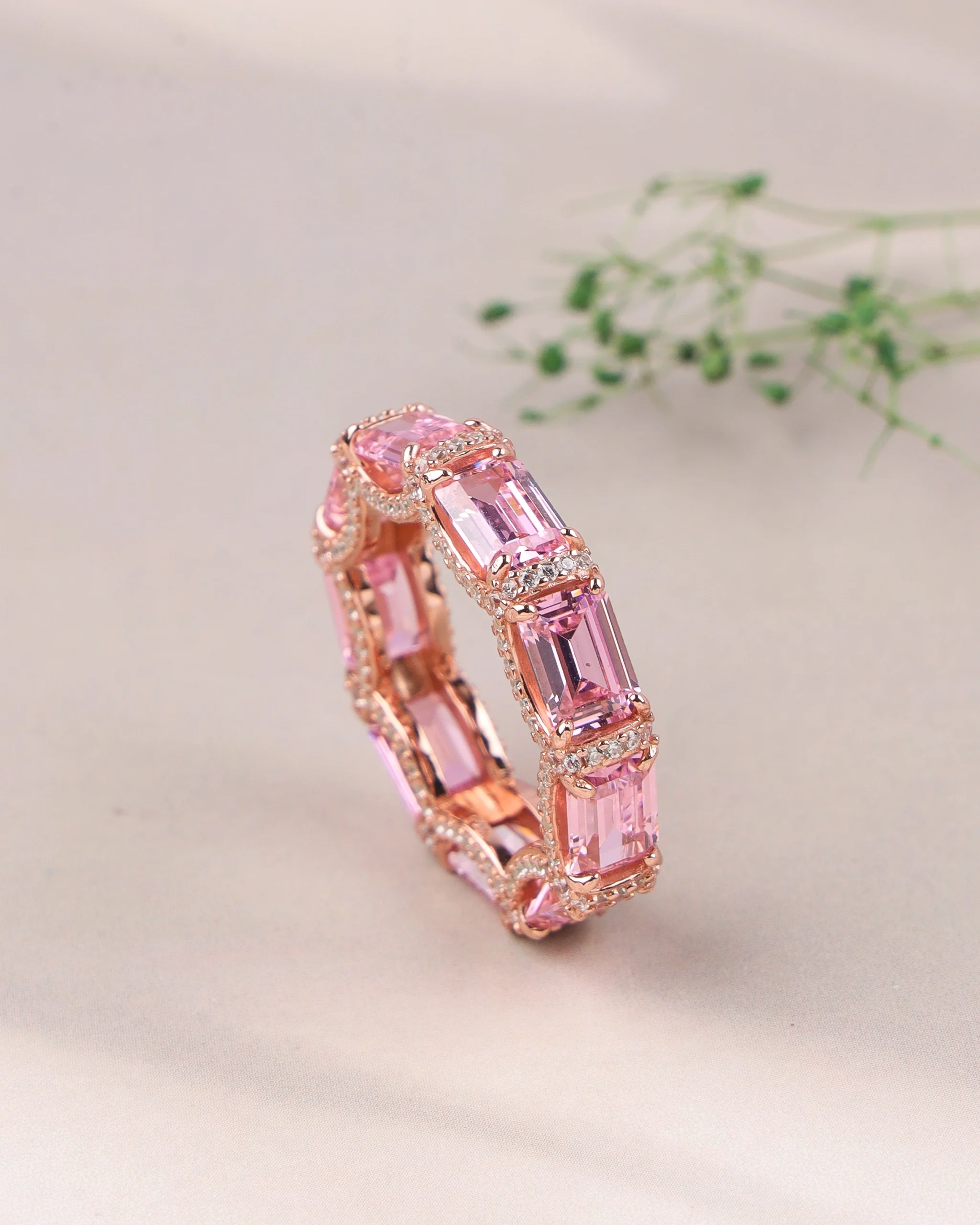 Pink Prism Eternity Ring