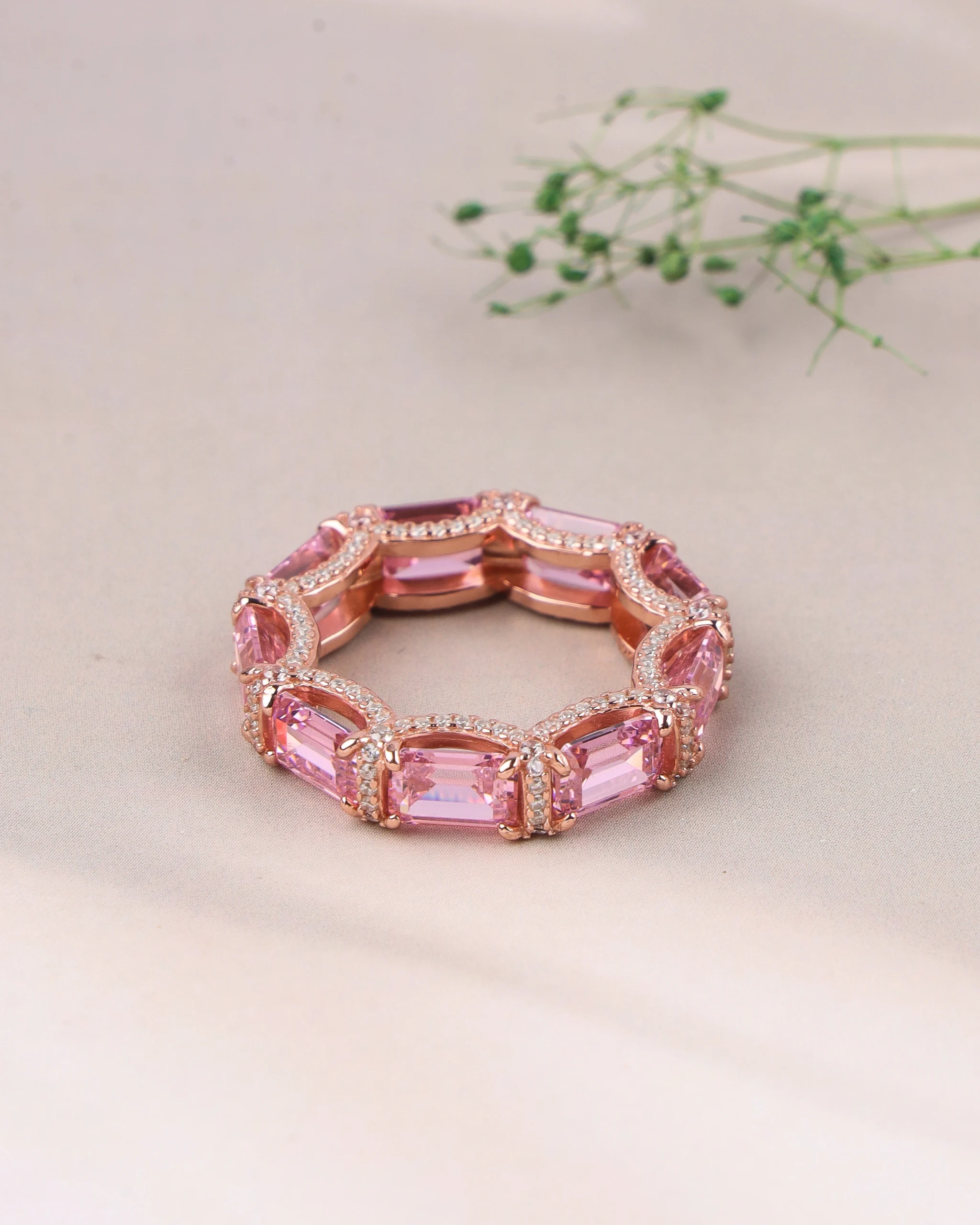 Pink Prism Eternity Ring - Image 2