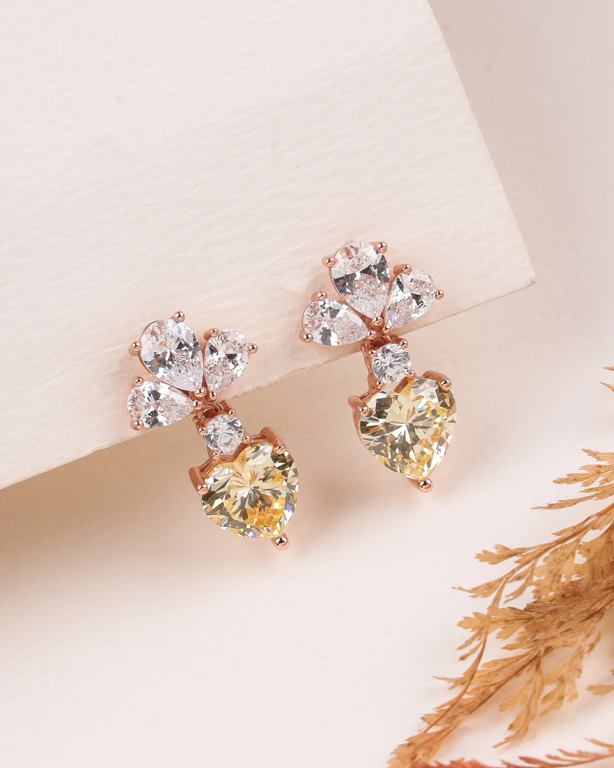 Sweet Heart Bloom Drops (Rose Gold)