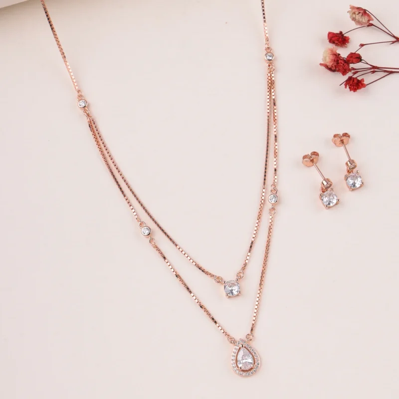 Cascading Duo Set (Rose Gold)