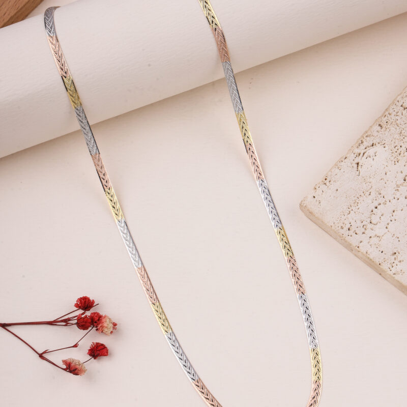 Reversible Tri-tone Italian Omega Chain