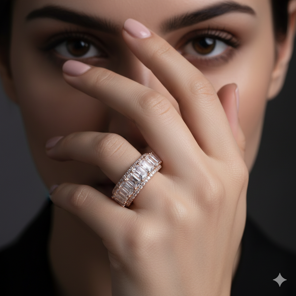 The Arctic Glacier Eternity Band (Rose Gold) - Image 2