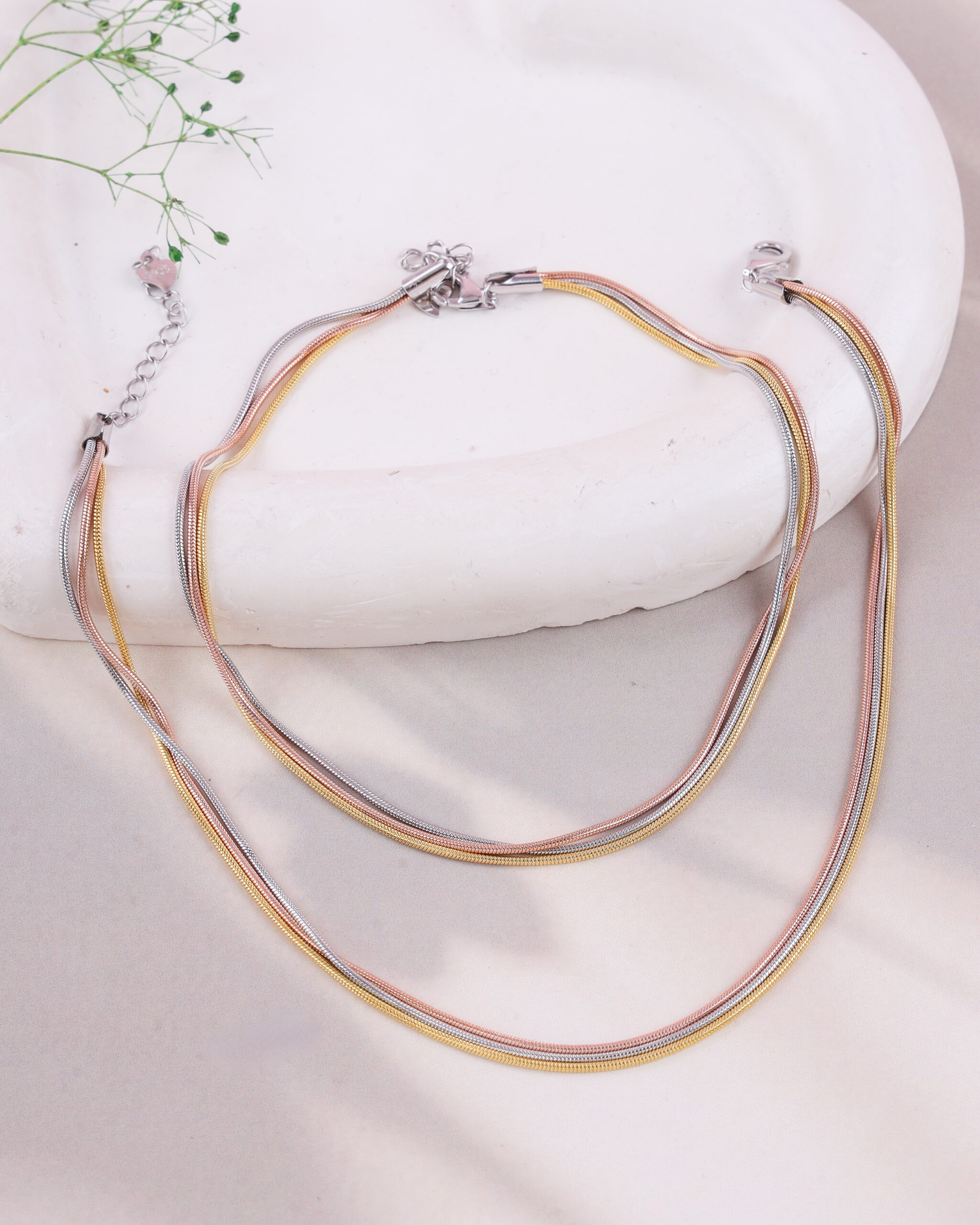 The Tricolor Liquid Silk Anklet